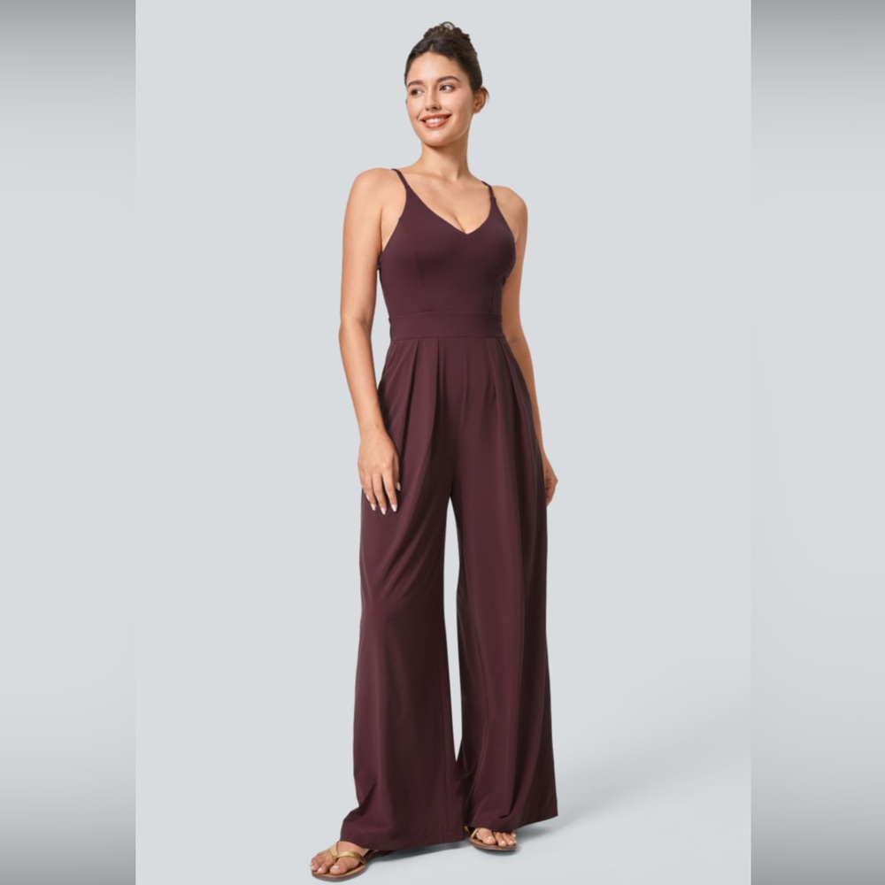 Elegant Burgundy Jumpsuit